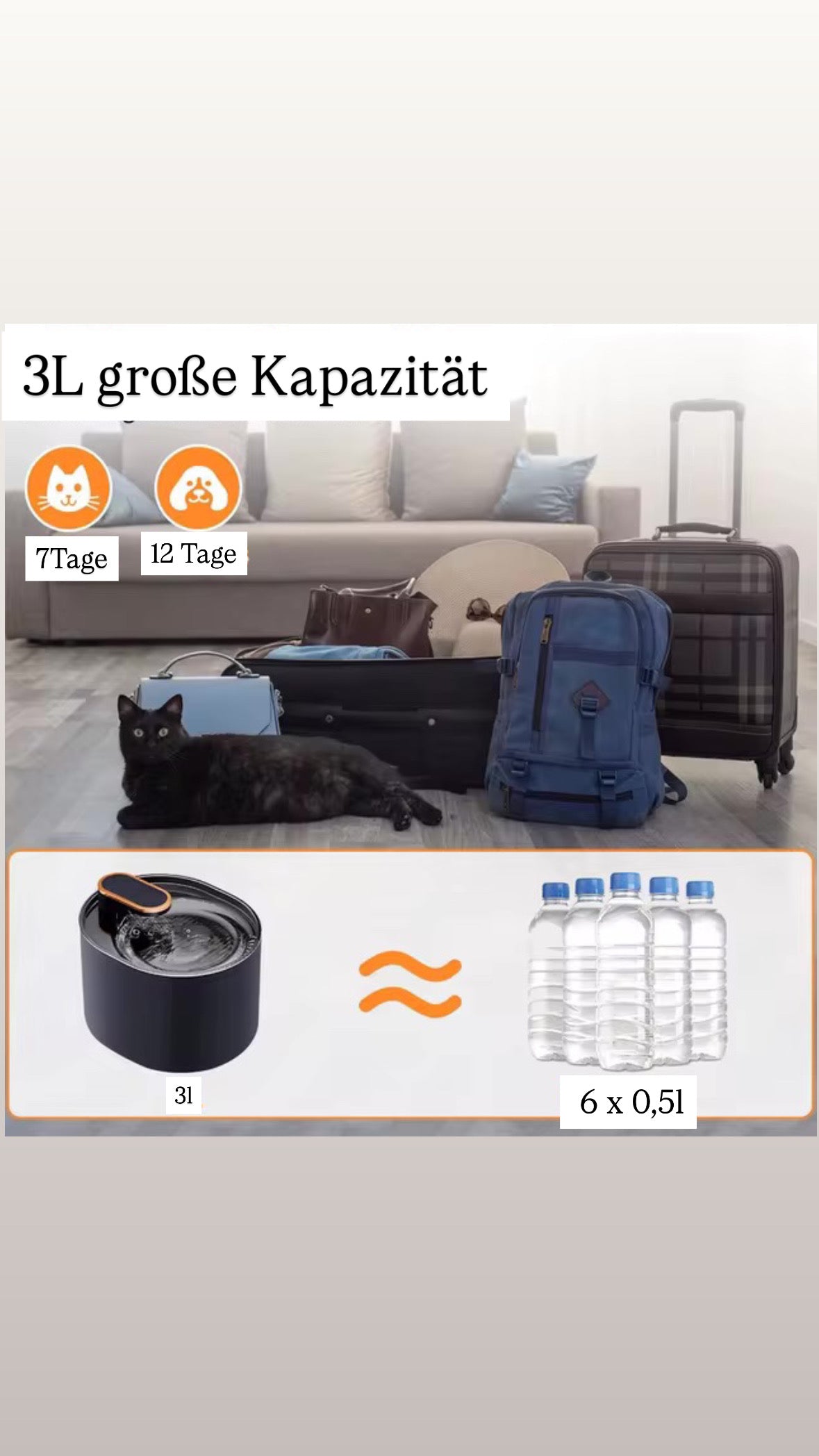Wassertrinkbrunnen für Katzen und Hunde
